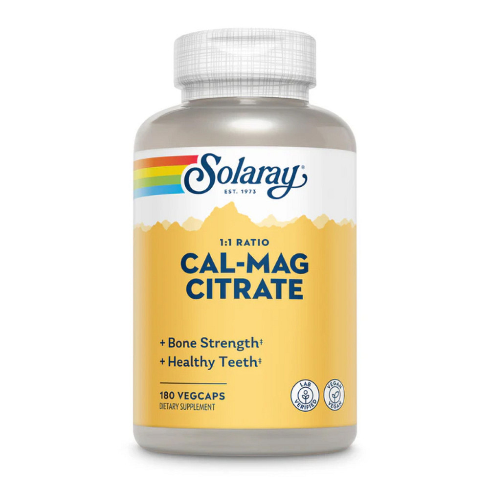 Кальций Магний цитрат Solaray Cal-Mag Citrate 180 veg caps Киев - изображение 1