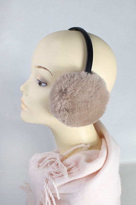 Меховые наушники детские из Rex Бежевый Харьков - изображение 2