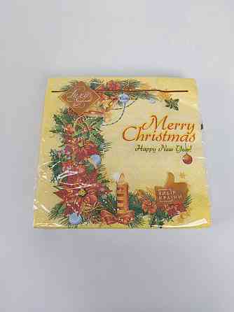 Салфетки бумажнае новогодние(ЗЗхЗЗ, 18шт)