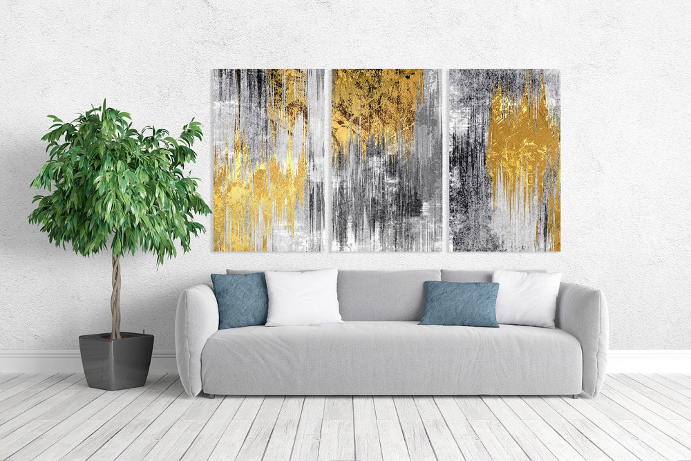 Модульна картина у вітальню/ спальню  Абстракція    ART-176_3A 70х130 см Київ - фото 2