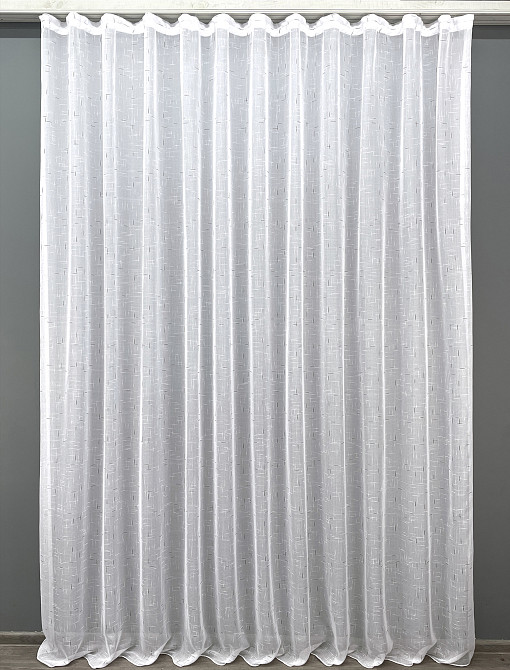 Тюль VR-Textil 1210т Івонна Льон Білий з бронзовим вкрапленням 250х270 см (43-163) Київ - фото 2