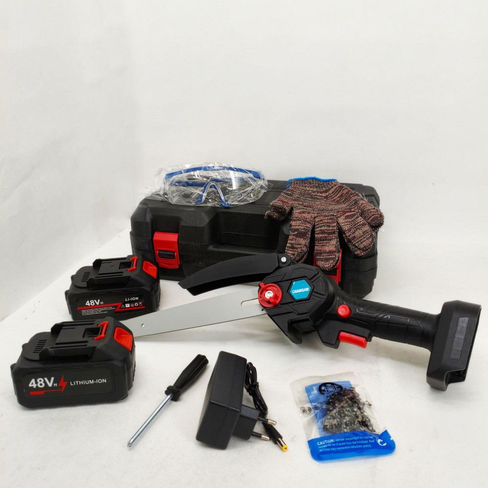 Акумуляторна пила з АКБ і зарядним, Електрична ланцюгова пила для чагарників для саду електрична IY-38 Львів - фото 6