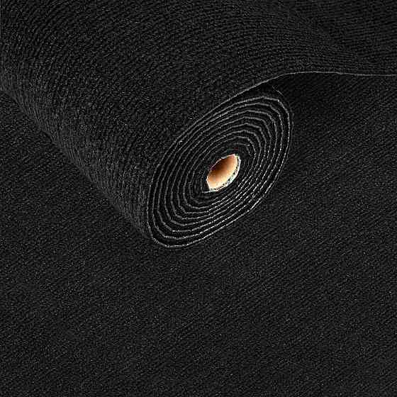 Чёрная самоклеящаяся плитка под ковролин, рулон Киев