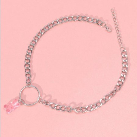 Подвеска мишка, цвет розовый - длина 30см, смола, цинковый сплав Киев - изображение 1