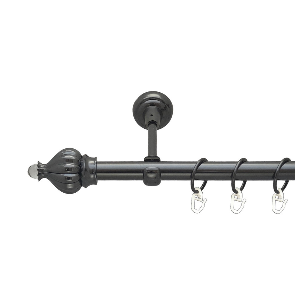 Карниз Orvit Таджа-Кристал металевий однорядний відкритий Онікс 19 мм 160 см (00-00014833) Львов - изображение 1