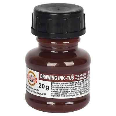 Тушь для черчения Koh-i-Noor 20г коричневая (1417009) Винница
