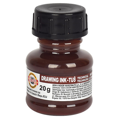 Тушь для черчения Koh-i-Noor 20г коричневая (1417009) Винница - изображение 1