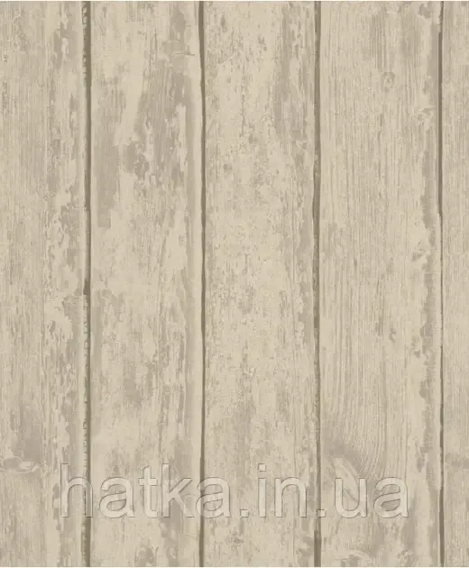 Шпалери вінілові на флізеліні Rasch Clasik 0,53х10 під дерево під дошку ефект старовини бежеві сірі Київ - фото 1