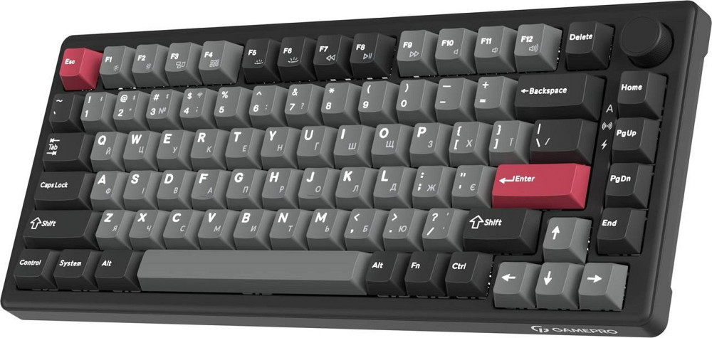 Клавіатура бездротова GamePro Asgard Yord Keychron Super Red Switch Black (MK266BK) ( 12615 ) Харків - фото 2