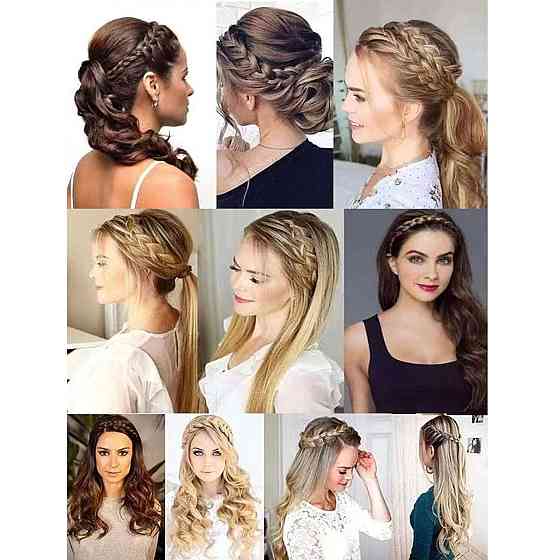 Обруч для волосся Braided Headband WithTooth Широкий плетений глибокий золото В'язана пов'язка на голову Київ