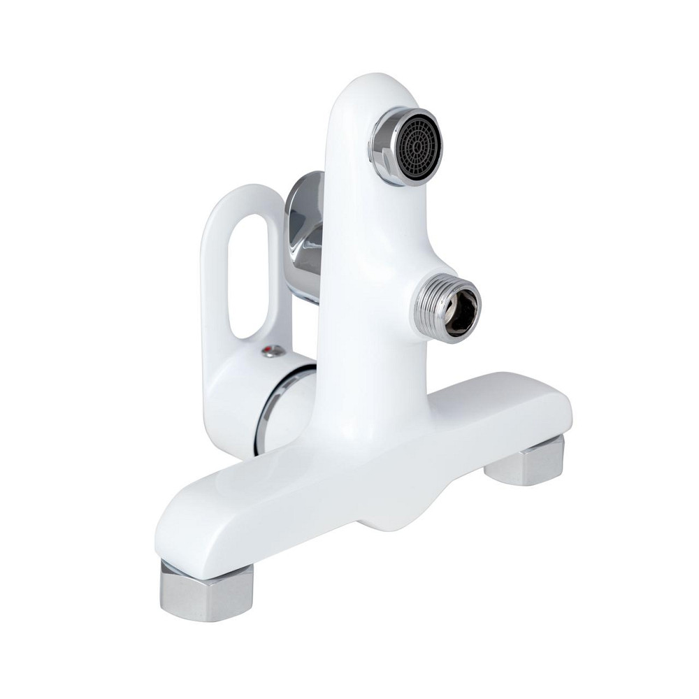 Змішувач для ванни Lidz Latwa 006 (з душовим гарнітуром) (k35) LDLAT006WHI45424 White Київ - фото 3
