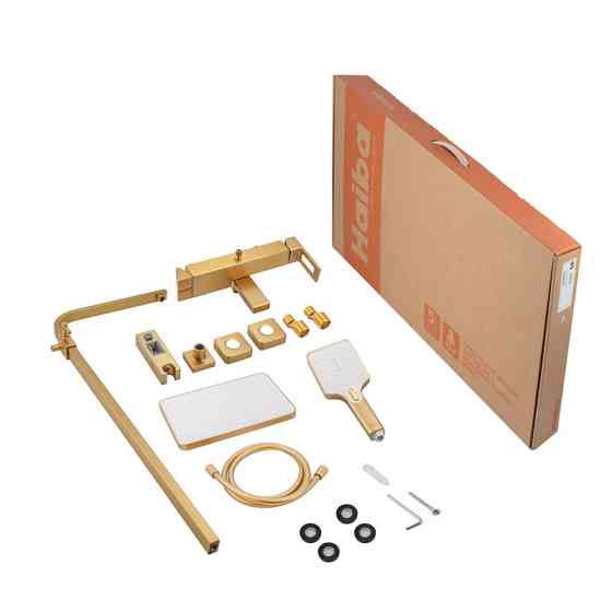 Душевая колонна Haiba KANT 009-J BRUSHED GOLD с смесителем HB9606 Харьков