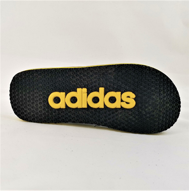 Чоловічі в'єтнамки Капці Adidas Шльопанці Чорні з Жовтим Шльопанці (розміри: 41,45) Дніпро - фото 3