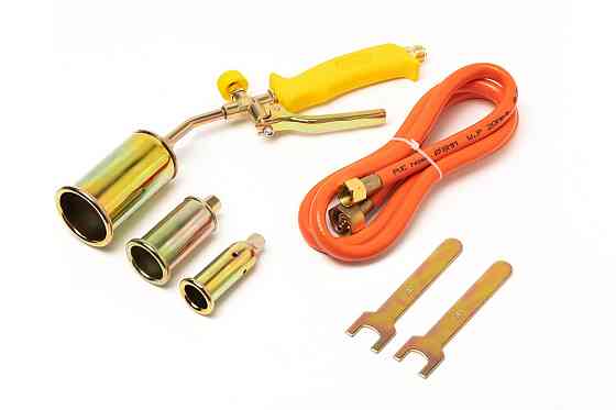 Пальник ручний газоповітряний MASTERTOOL з насадками Ø 25/35/50 мм 400 мм 3785 г/год 53 кВт 1300°C 44-5055 Рівне