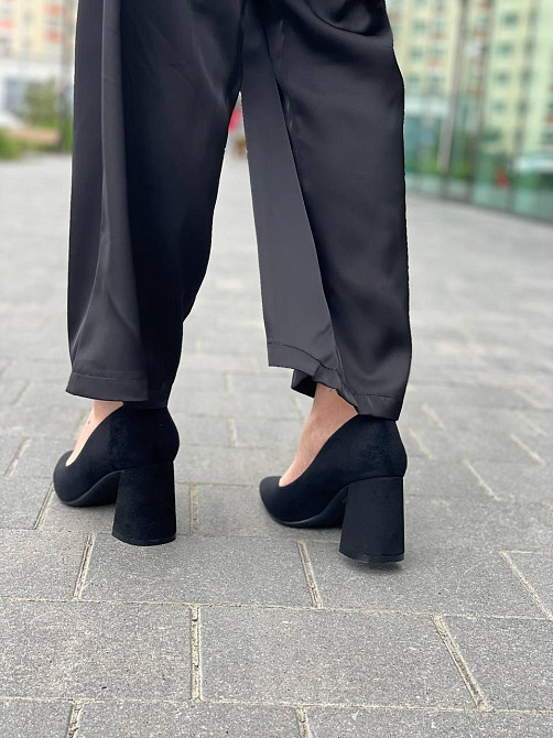 Meideli Туфлі жіночі MEIDELI чорні еко-замша каблук 8 см розміри 36-40 (L222-6) Коломыя - изображение 6