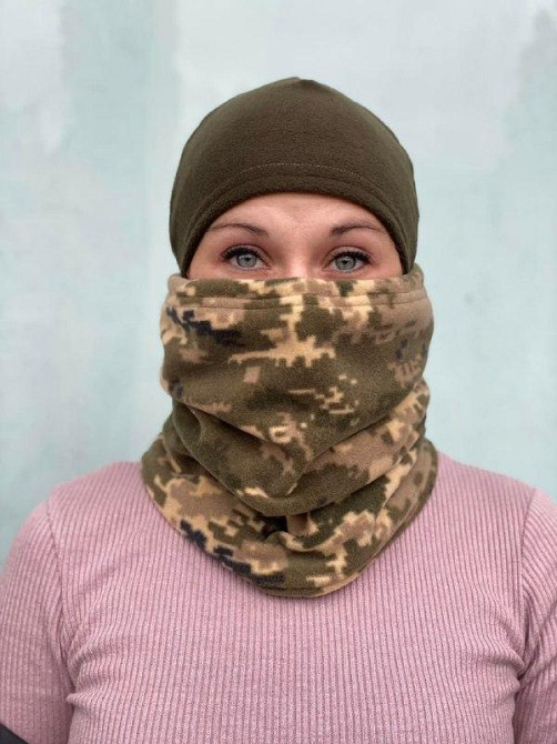 Зимовий Баф Шарф-Труба Теплий Флісовий Піксель зсу Одеса - фото 5