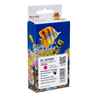 Картридж Barva HP 712 (3ED68A/3ED78A) 29 мл, Magenta (IC-H712M) Винница - изображение 1