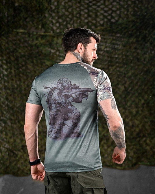 Тактическая потоотводящая футболка Punisher USA ВТ6621 Одесса - изображение 4