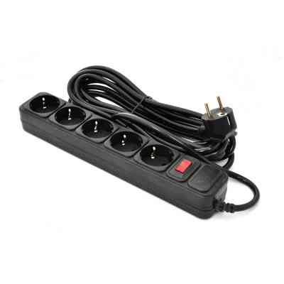 Мережевий фільтр живлення Patron 5.0 m, 3*1.5mm2 (SP-1655) 5 розеток BLACK (EXT-PN-SP-1655) Вінниця