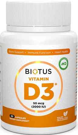 Вітамін Д3 Biotus Vitamin D3 2000 МЕ 60 капс Київ