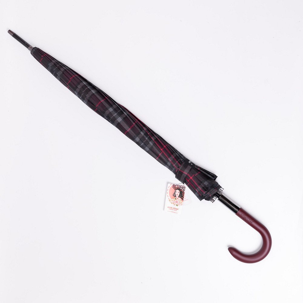 Полуавтоматический классический зонт-трость красный Киев - изображение 1