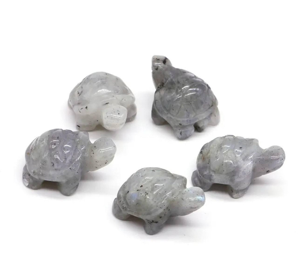 Статуэтка черепахи из натурального камня лабрадорит 25*18 мм. Фигурка черепахи. Сувенир лабрадорит Киев - изображение 1