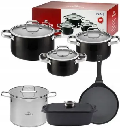 Gerlach Prime Комплект Garnków 6el. + Жаровня Granitex Каструля 7l (PRGERN16) Киев