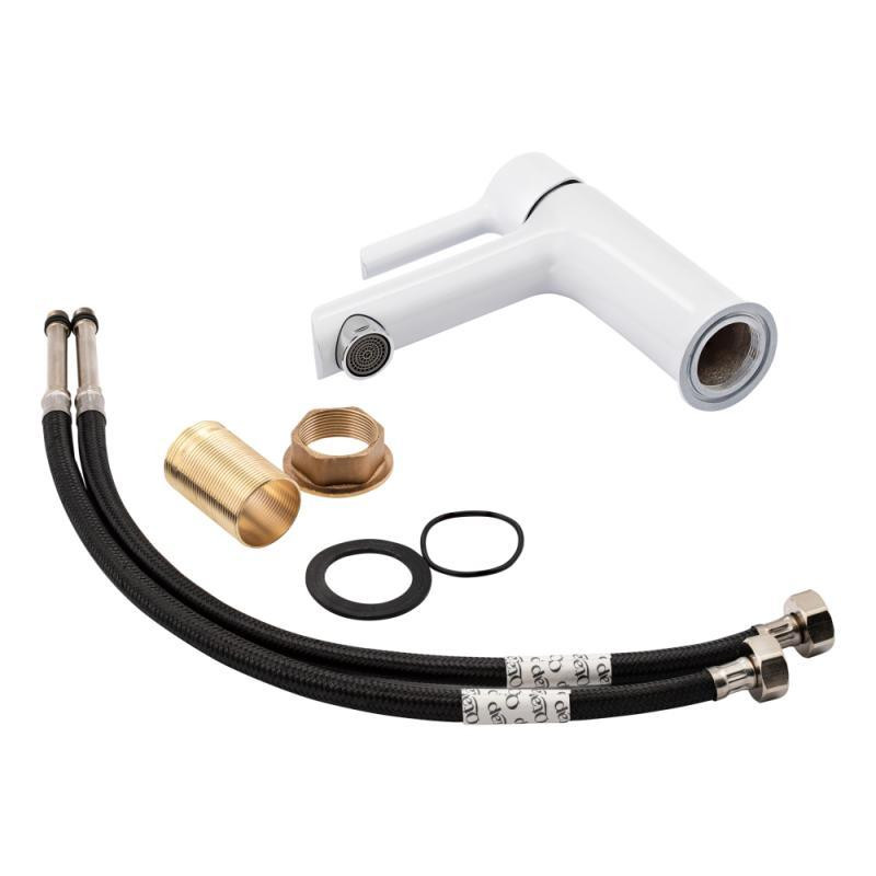 Змішувач для раковини Qtap Grand QTGRAWCR001F (k35), одноважільний, низький, White Харків - фото 6