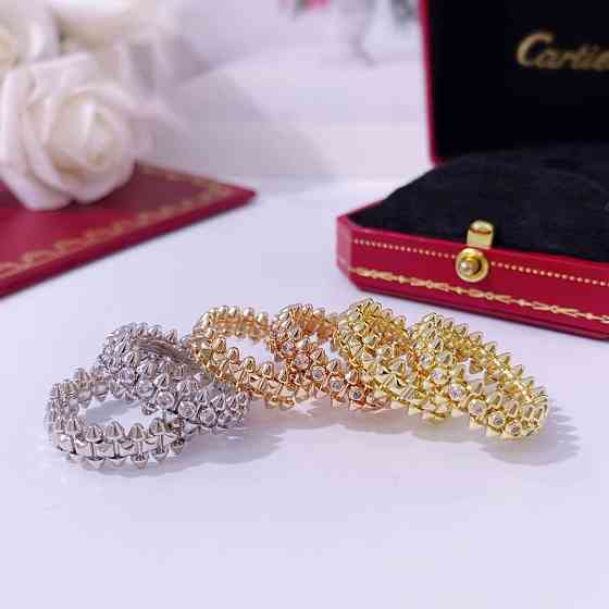 Кольцо Cartier Juste un Clou (“зубчики”) — покрытие серебро 925 / с цирконием Одесса