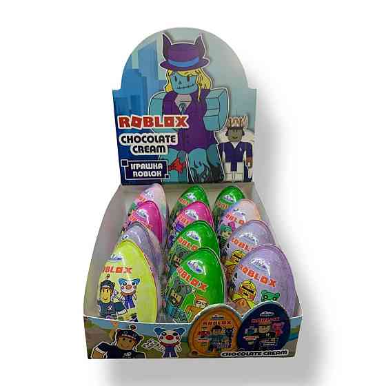 Яйця з сюрпризом Joy ROBLOX (12 шт) – смачний шоколад та іграшка за мотивами Roblox у кожній упаковці Харків