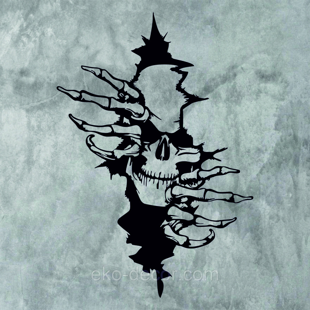 Декоративне настінне Панно «Скелет», Декор на стіну 70*48 см, Чорний Київ - фото 10