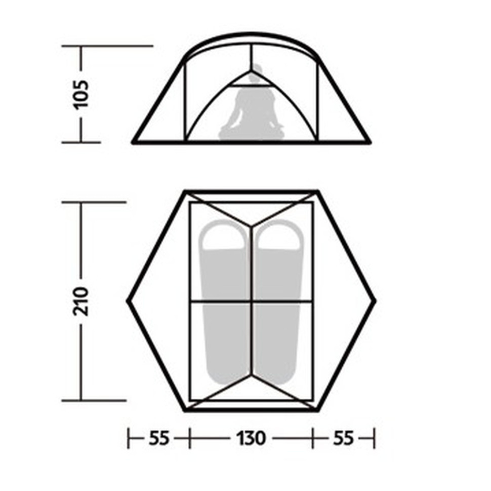Намет двомісний легкий Naturehike Mongar CNK2550WS016 15D Сірий Вінниця - фото 2