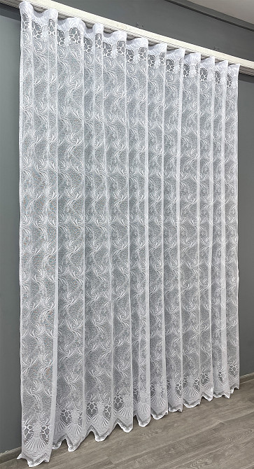 Тюль VR-Textil 644т Премиум Жаккард Белый 300х270 см (42-0131) Киев - изображение 4