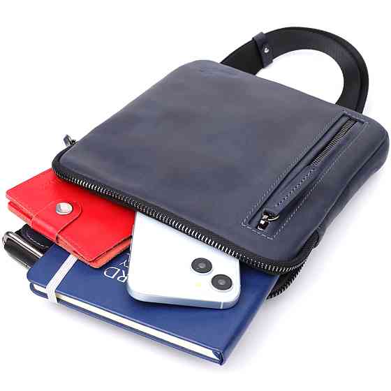 Сумка невеликого розміру для чоловіків на плече з натуральної шкіри (SHVIGEL) Київ