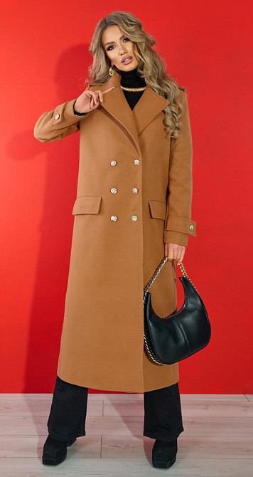 Лаконічне пальто з красивою фурнітурою (44) Київ - фото 3