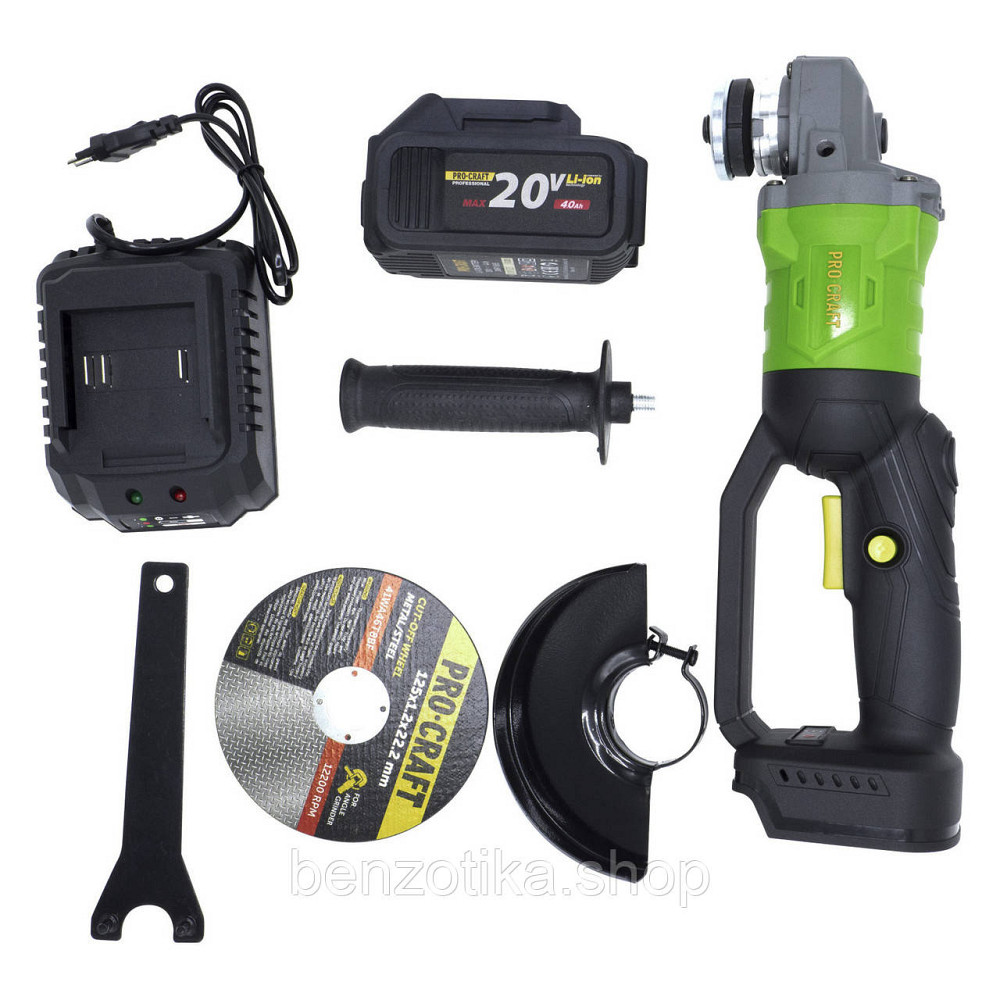 Акумуляторна болгарка Procraft PWA125 (1 акб 4Аг) Київ - фото 8