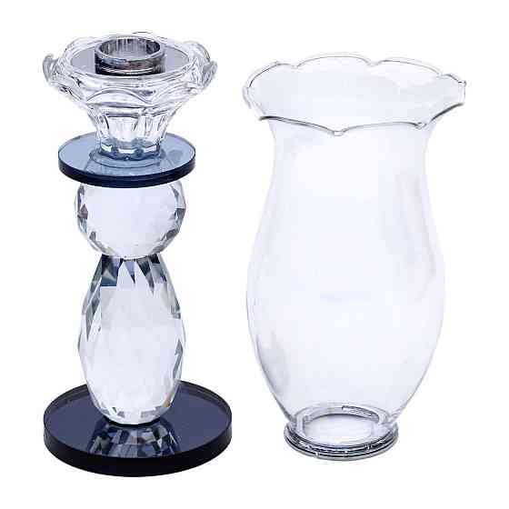 Підсвічник скляний 7×9 см підсвічник декоративний келих на ніжці HP-4-2M Київ