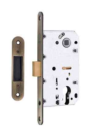 Магнітний замок для міжкімнатних дверей Gavroche GR 85M-EC AB бронза зі зворотньою планкою Київ