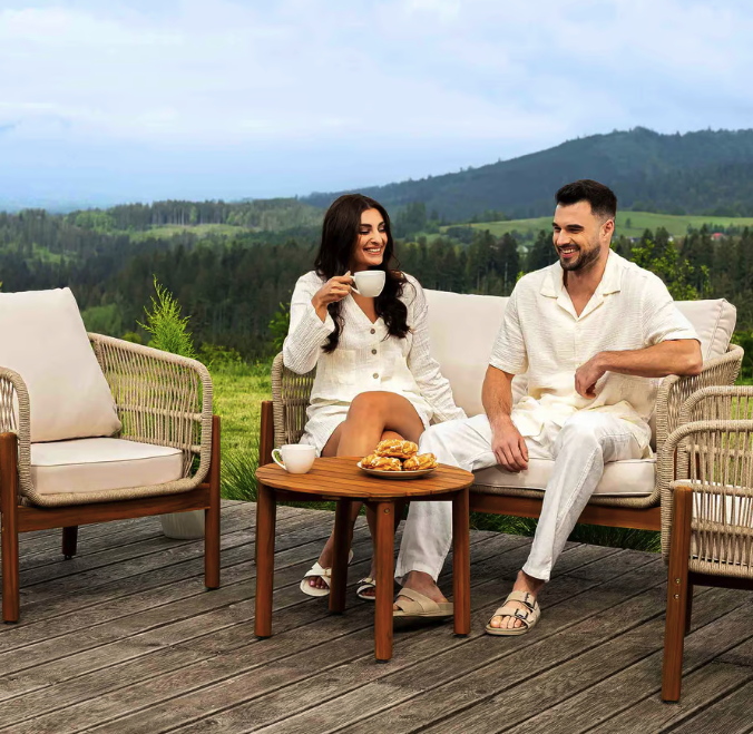 Комплект садових меблів Di Volio Deli бежево-кремовий Київ - фото 4