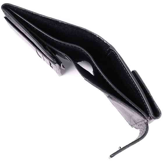 Шикарний гаманець з безліччю відділень із люксової натуральної шкіри GRANDE PELLE 22573 Чорний Київ