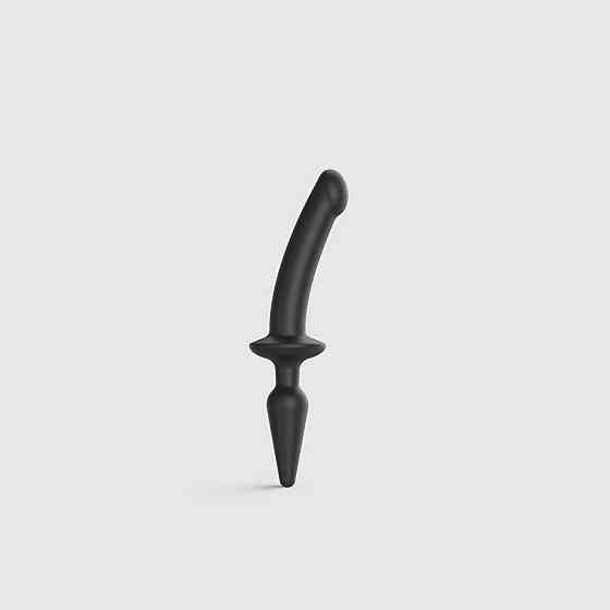 Анальная пробка с дилдо 2в1 Strap-On-Me SWITCH PLUG-IN DILDO Black S, диаметр 3,3/2,9 см Sex Aura Киев