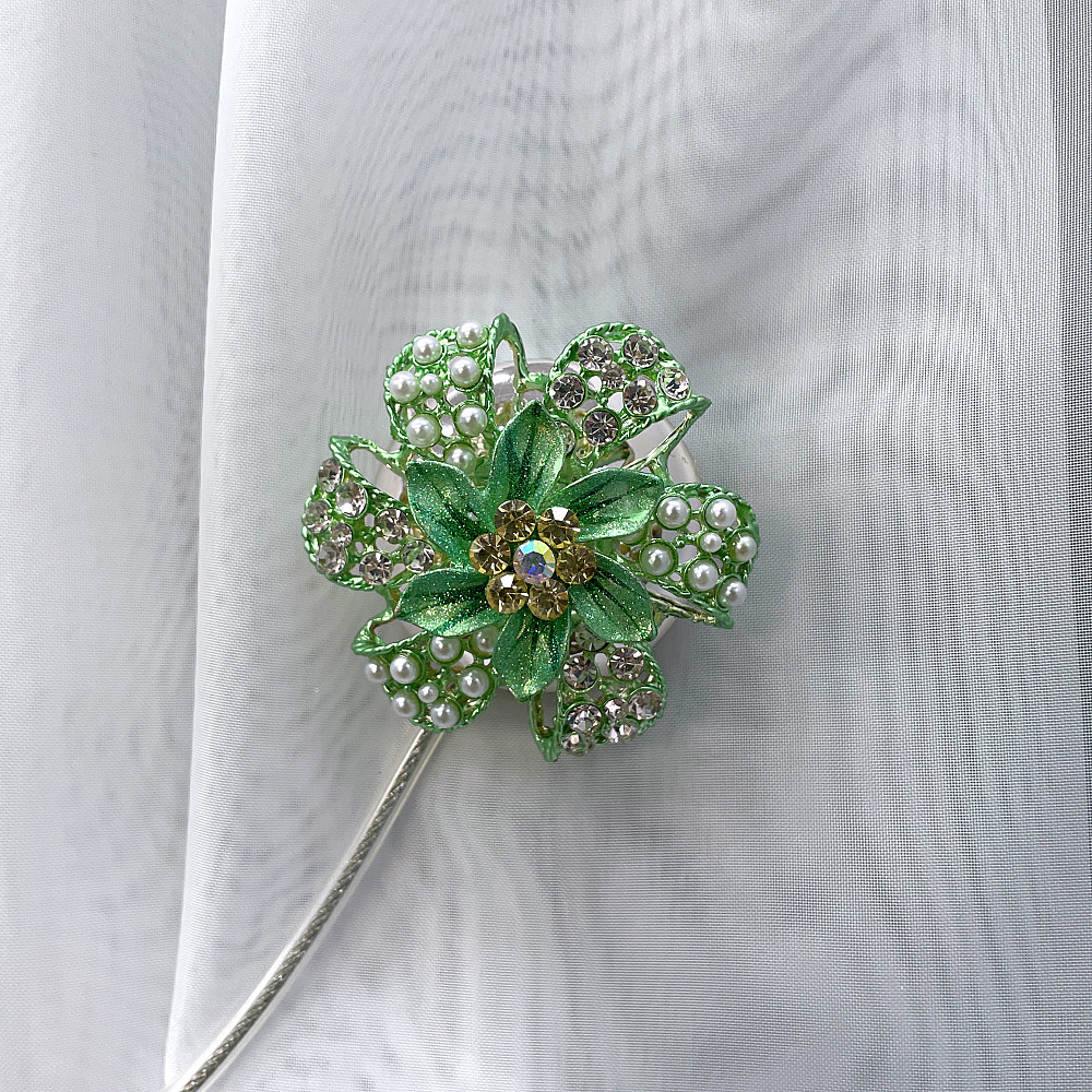 Магніти для штор та гардин "Flowers" набір 2 шт М'ятний (81-234) Київ - фото 2