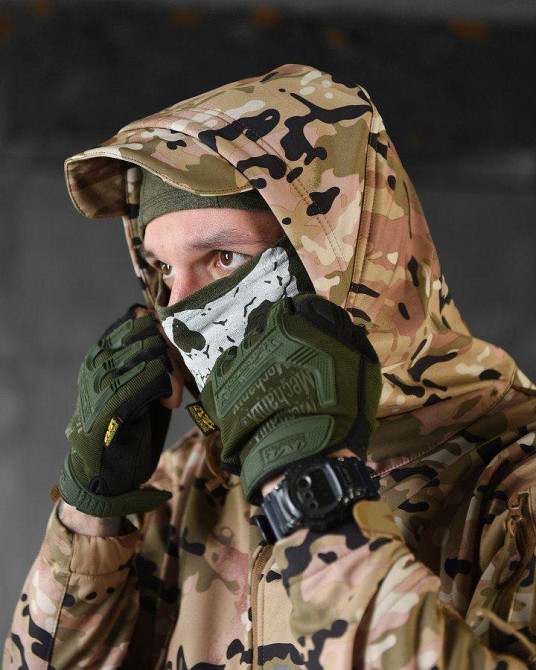 Демисезонна тактичесая куртка Soft Shell  Windstoper мультикам   ВТ6541 Одеса - фото 8