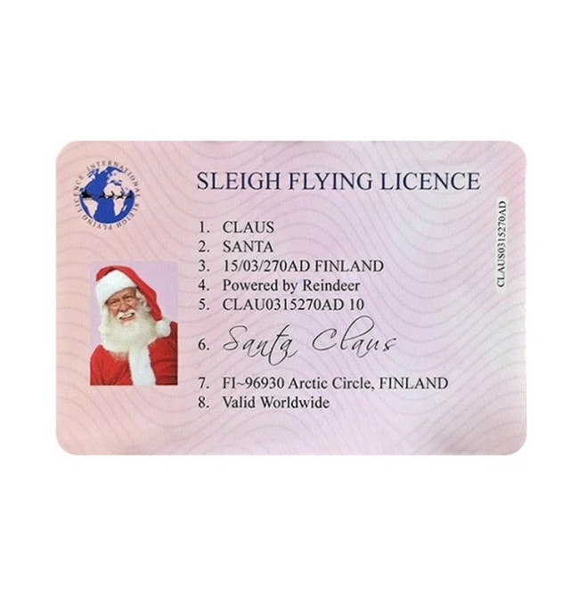 Удостоверение Санта Клауса 85 на 55 мм разноцветный Киев - изображение 2
