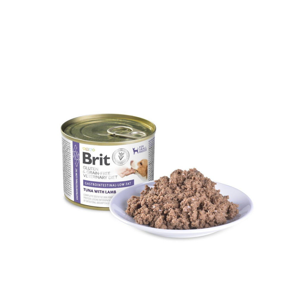 Корм вологий Brit VetDiet Gastrointestinal-Low Fat для собак при проблемах з травленням з обмеженим вмістом жиру з тунцем і Київ - фото 2
