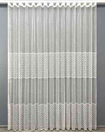 Тюль VR-Textil 2030т Жаккард Ромб Меандр Молочный 400х270 см (42-1098) Киев