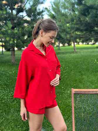 Жіночій костюм з шортами Червоний M Харків