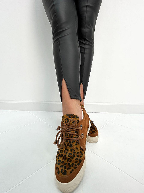 Кожаные брюки на флисе с разрезами Dallas Киев - изображение 6