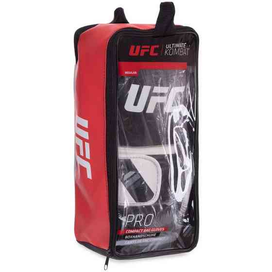 Перчатки боксерские UFC PRO Compact UHK-75005 размер L белый-черный Перчатки для бокса и единоборств Киев