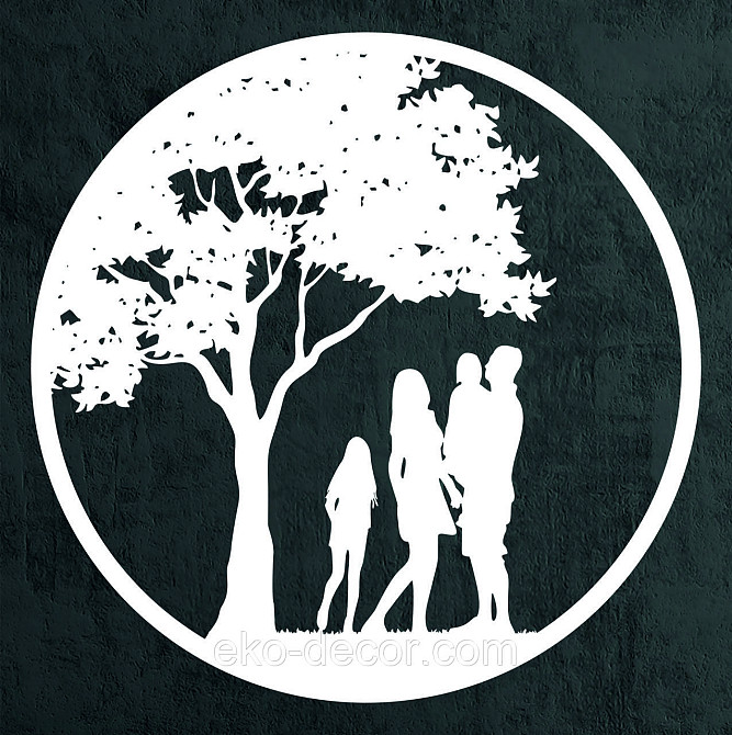 Декоративное настенное Панно «Семья», Декор на стену 70*70 см, Белый Киев - изображение 8